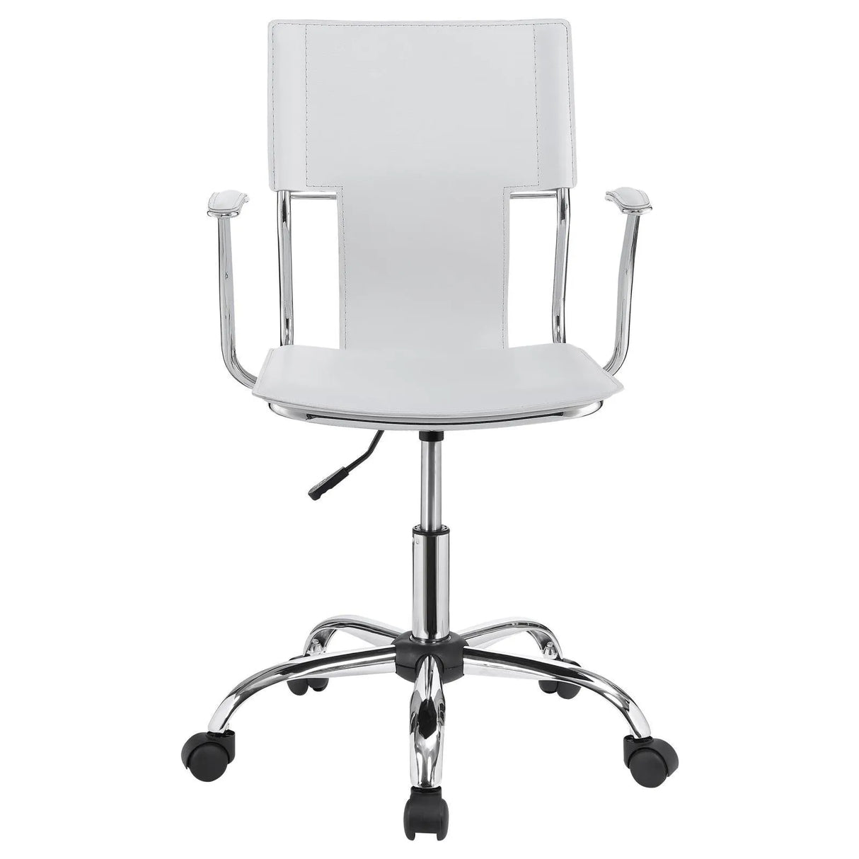 Himari White/Chrome Adjustable Height Office Chair by Coaster at Eve Furniture