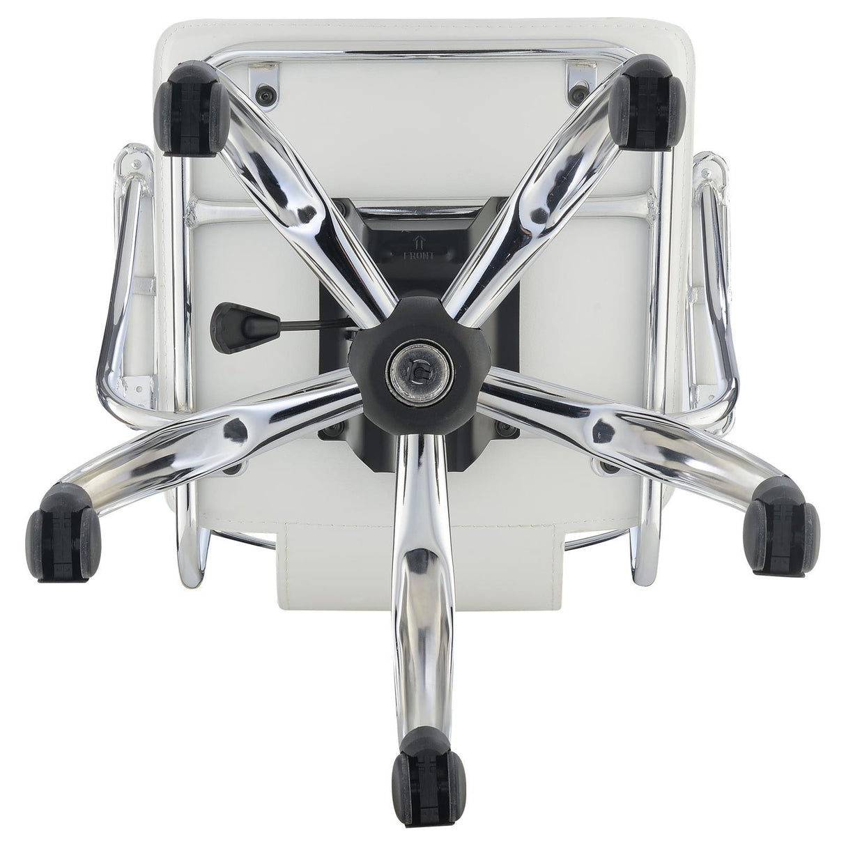 Himari White/Chrome Adjustable Height Office Chair by Coaster at Eve Furniture