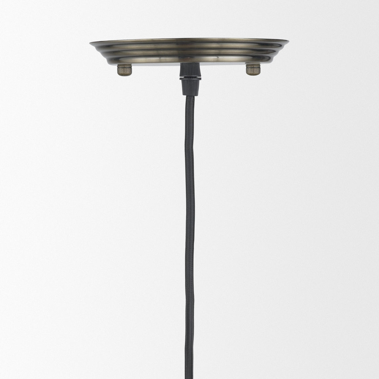 Hines I Antiqued-Brass Metal Cage Pendant Light by Mercana at Eve Furniture