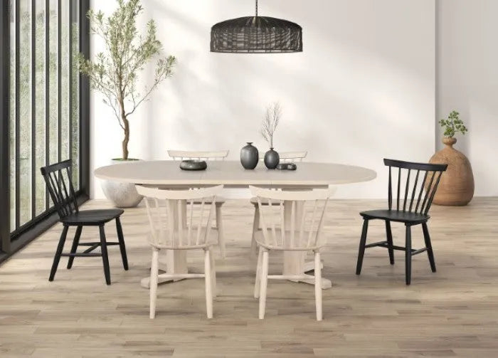 Hines White Oak 7-Piece Dining Table Set by Furniture of America at Eve Furniture