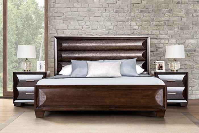 Hinwitz Espresso 4-Piece Queen Bedroom Set by Furniture of America at Eve Furniture