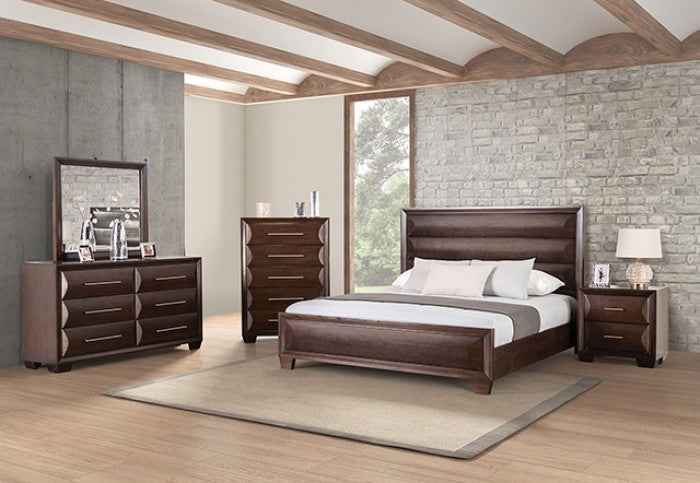 Hinwitz Espresso 4-Piece Queen Bedroom Set by Furniture of America at Eve Furniture
