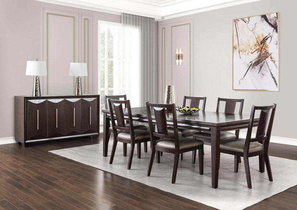 Hinwitz Espresso Dining Table Only by Furniture of America at Eve Furniture
