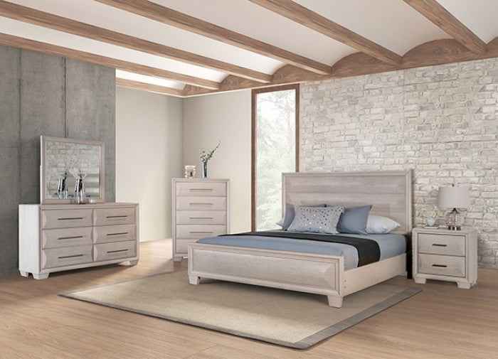 Hinwitz White Oak 5-Piece Queen Bedroom Set by Furniture of America at Eve Furniture