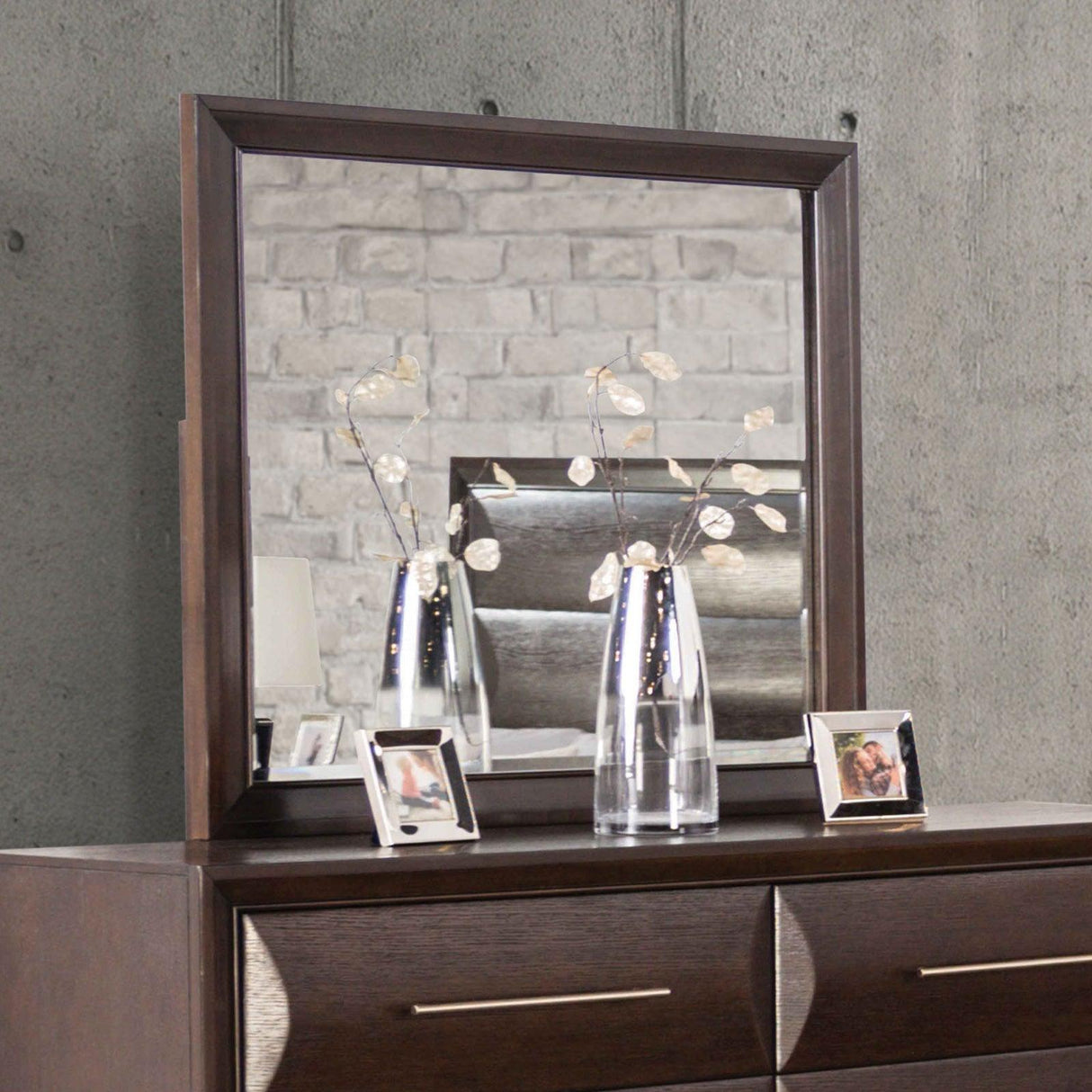 Hinwitz Espresso Mirror by Furniture of America at Eve Furniture