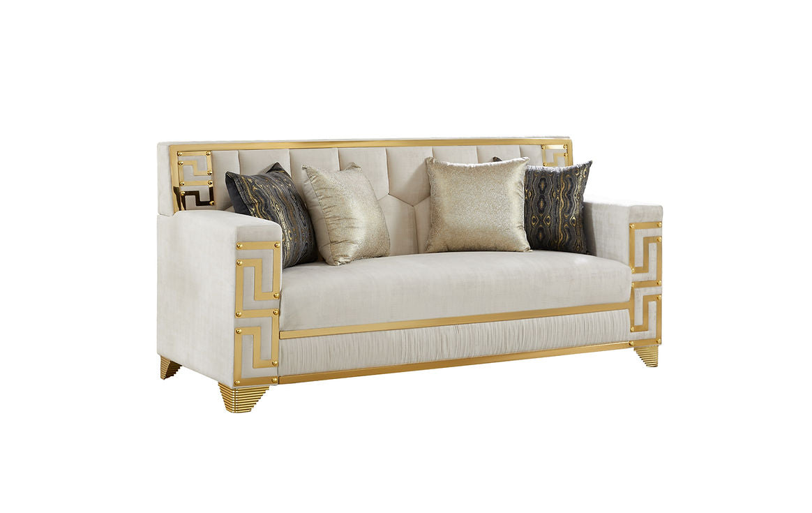 Hira Cream Sofa & Loveseat by New Era Innovations at Eve Furniture