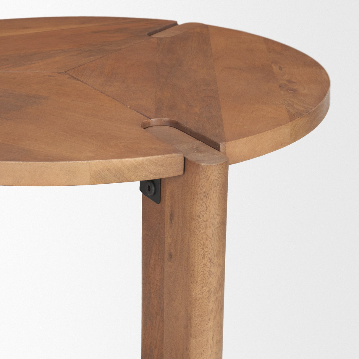 Hisako Mid Brown Open Round Accent Table by Mercana at Eve Furniture