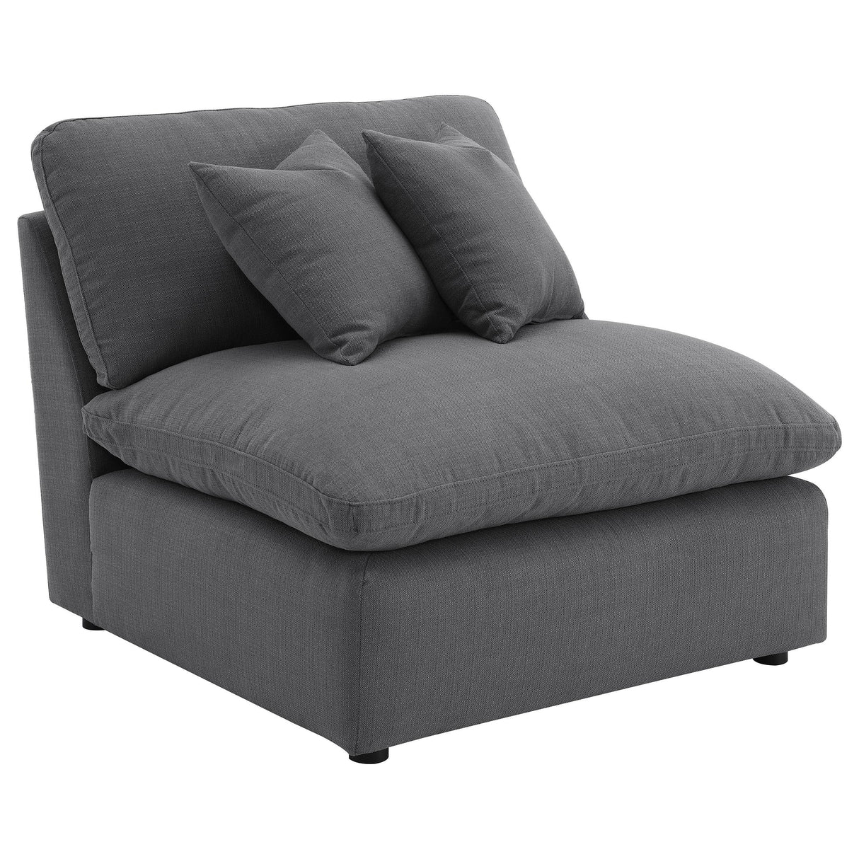 Hobson Charcoal 5-Piece Upholstered Modular Sectional and Ottoman by Coaster at Eve Furniture