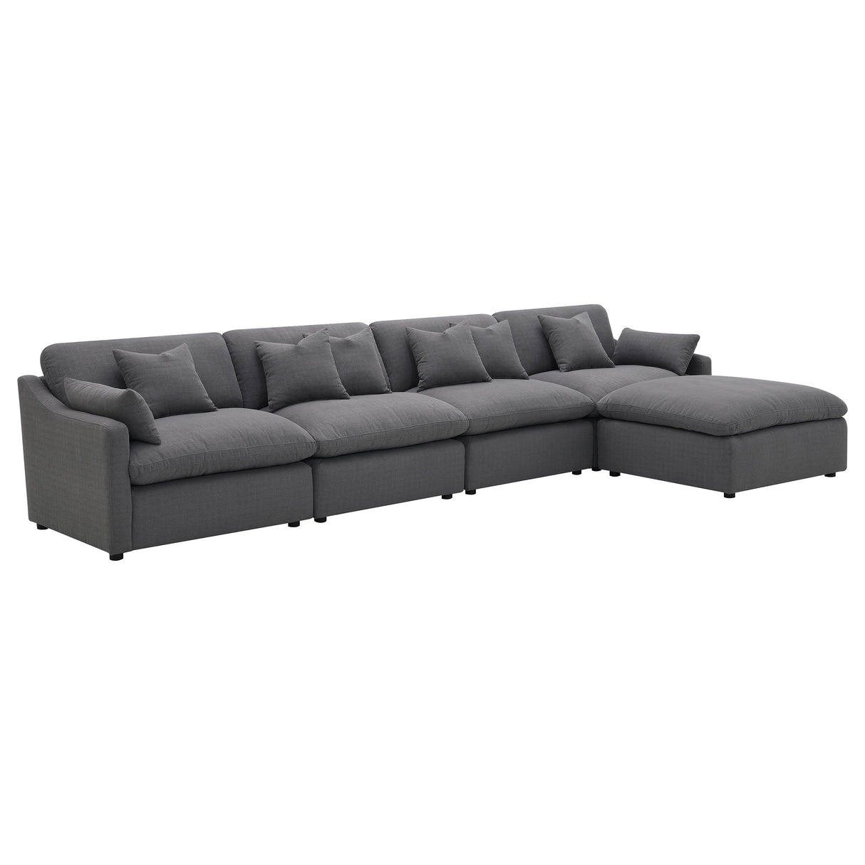 Hobson Charcoal Upholstered Armless Chair by Coaster at Eve Furniture