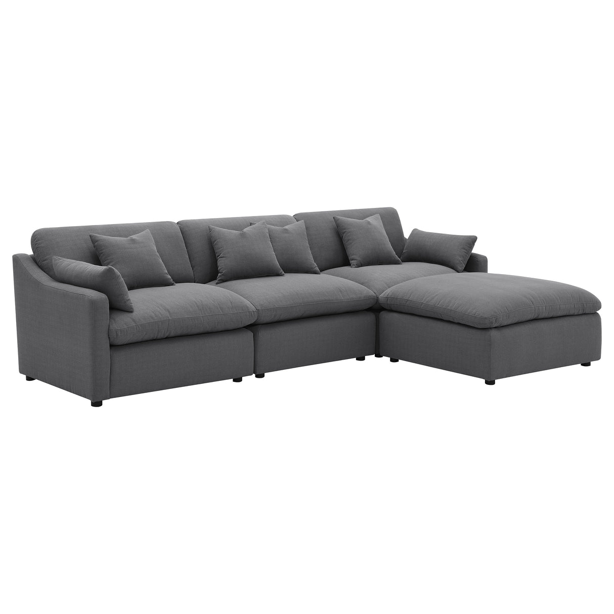 Hobson Charcoal Upholstered Armless Chair by Coaster at Eve Furniture