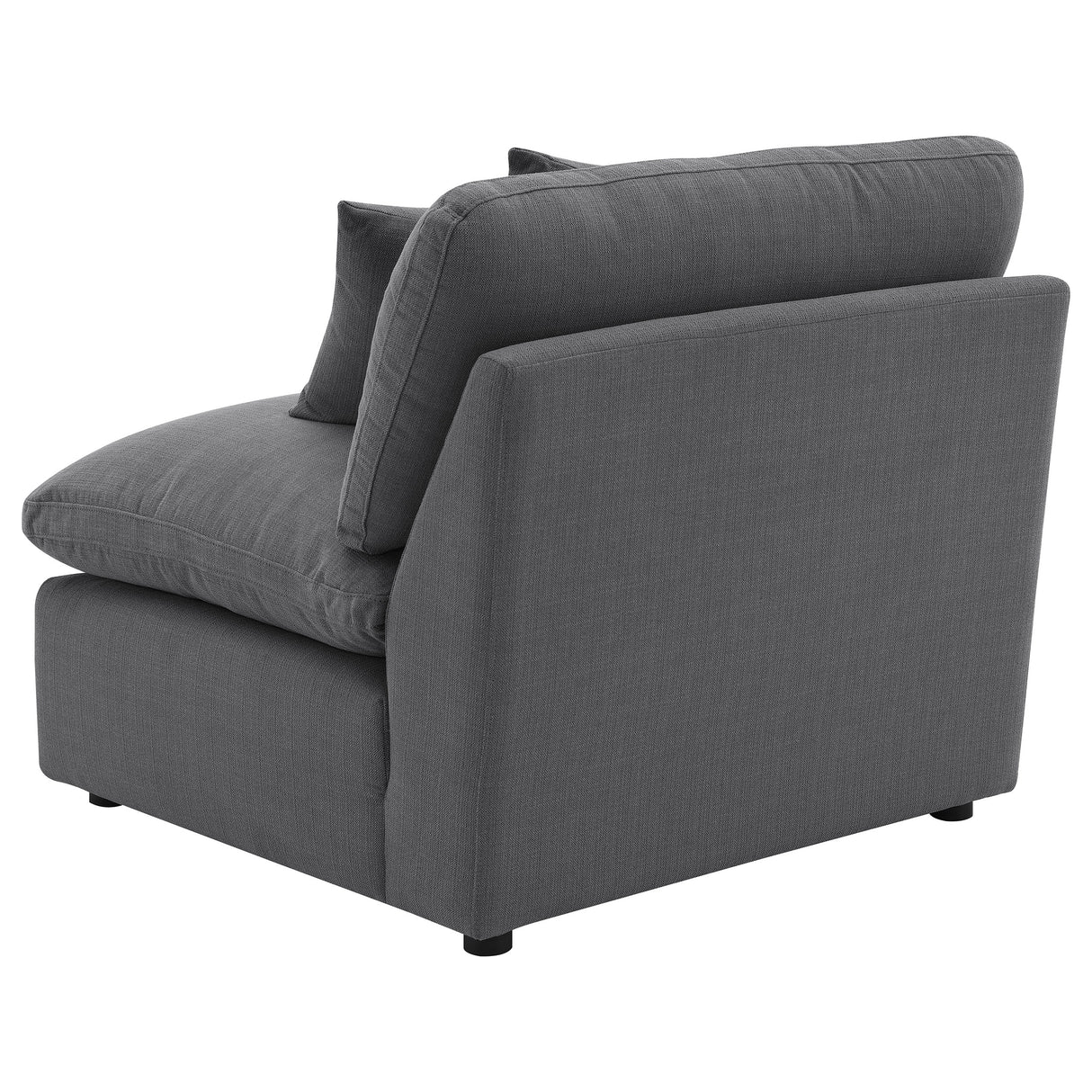 Hobson Charcoal Upholstered Armless Chair by Coaster at Eve Furniture