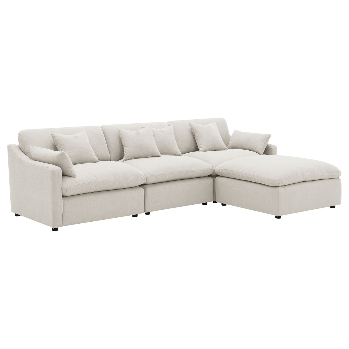Hobson Ivory 4-piece Upholstered Modular Sectional Sofa by Coaster at Eve Furniture