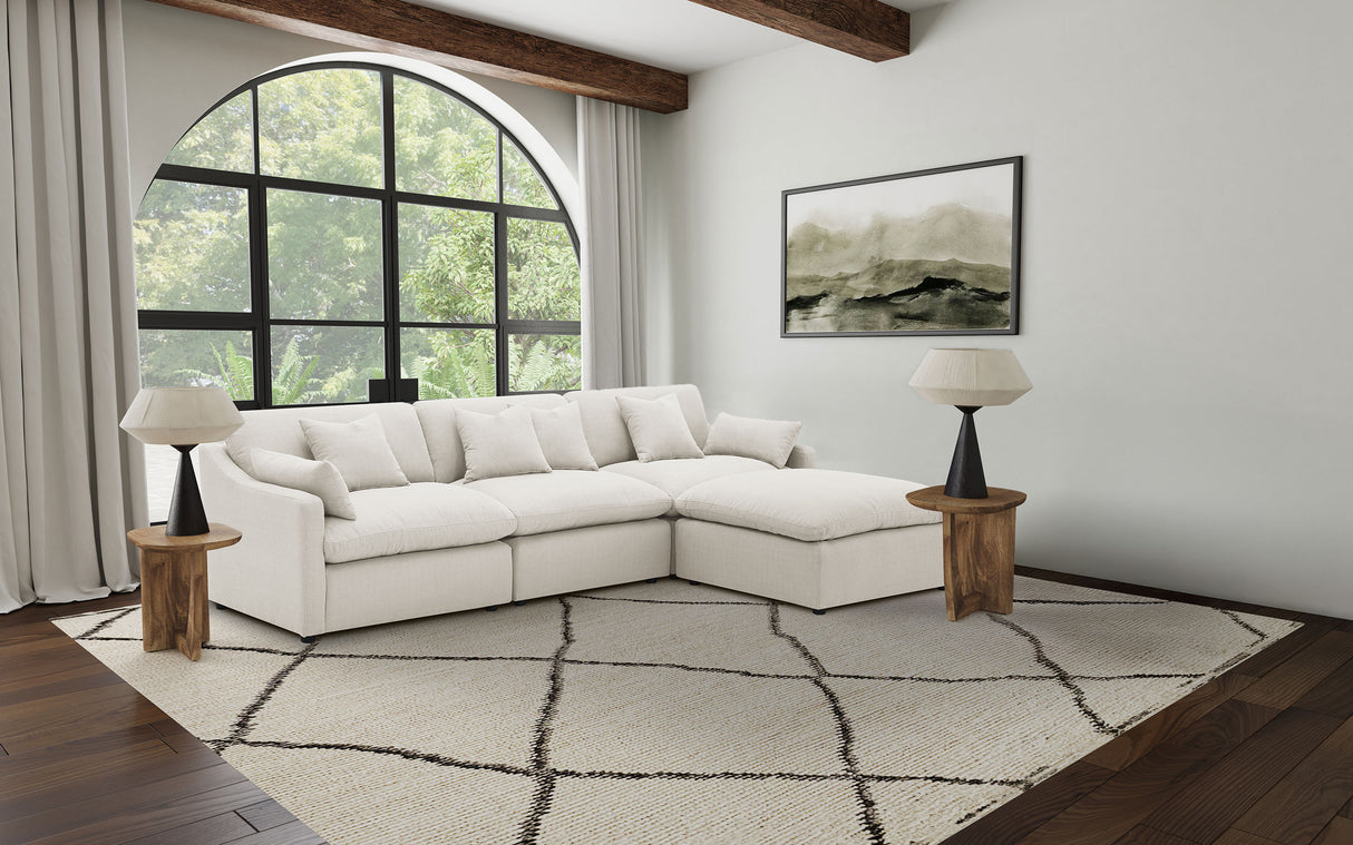 Hobson Ivory 4-piece Upholstered Modular Sectional Sofa by Coaster at Eve Furniture