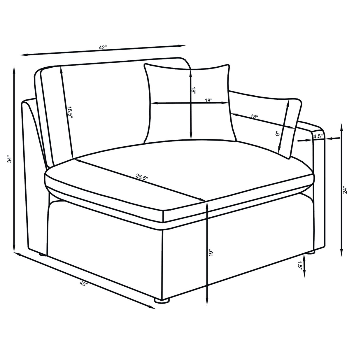 Hobson Ivory 5-piece Upholstered Modular Sectional Sofa by Coaster at Eve Furniture