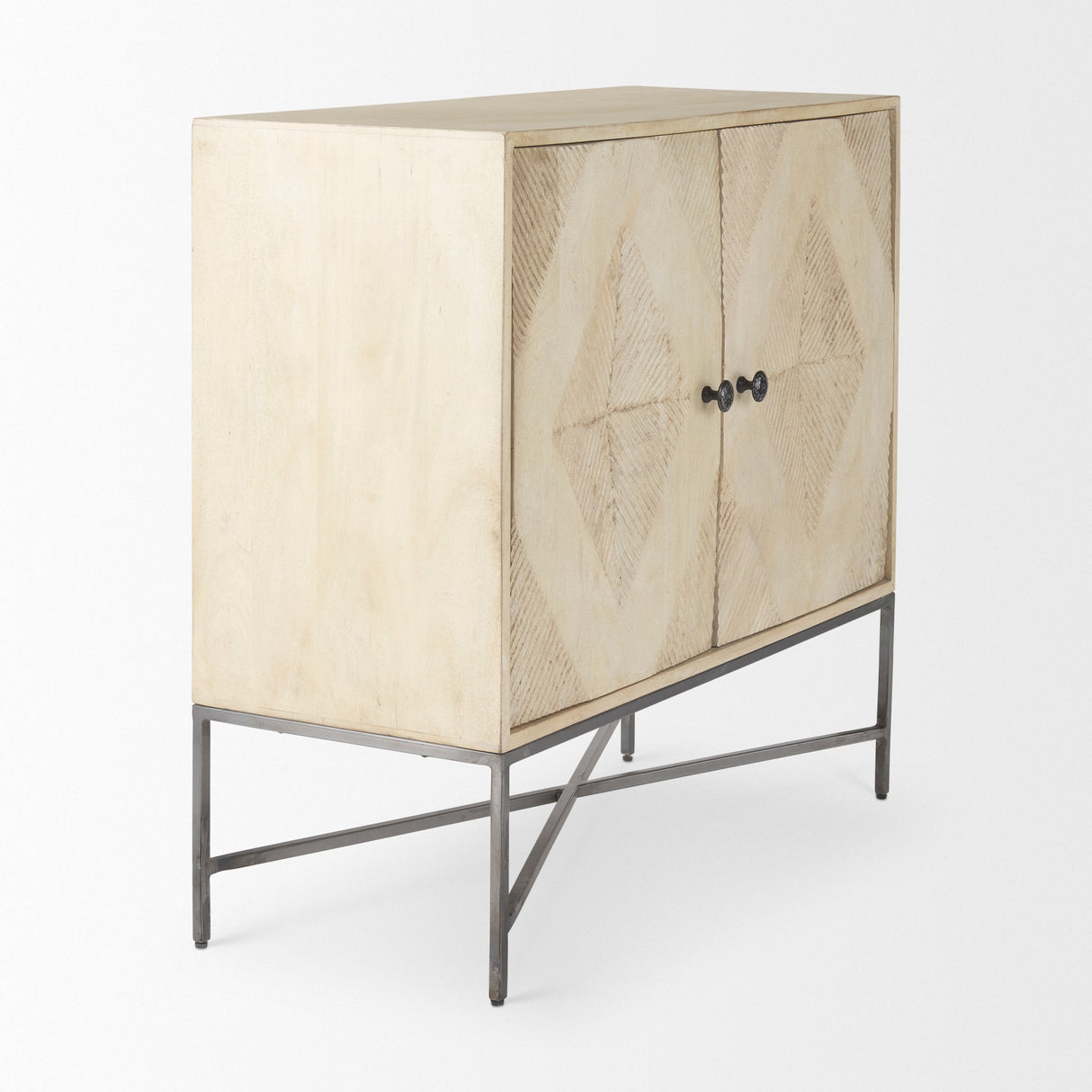 Hogarth 2 Door Blonde Wood Accent Cabinet by Mercana at Eve Furniture