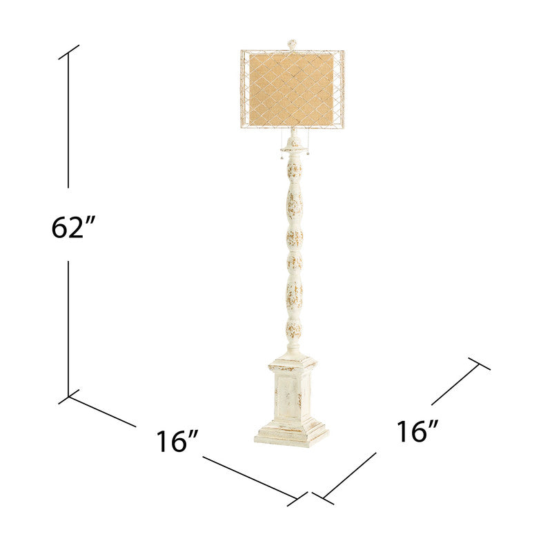 Holcomb Beige Floor Lamp by Crestview at Eve Furniture