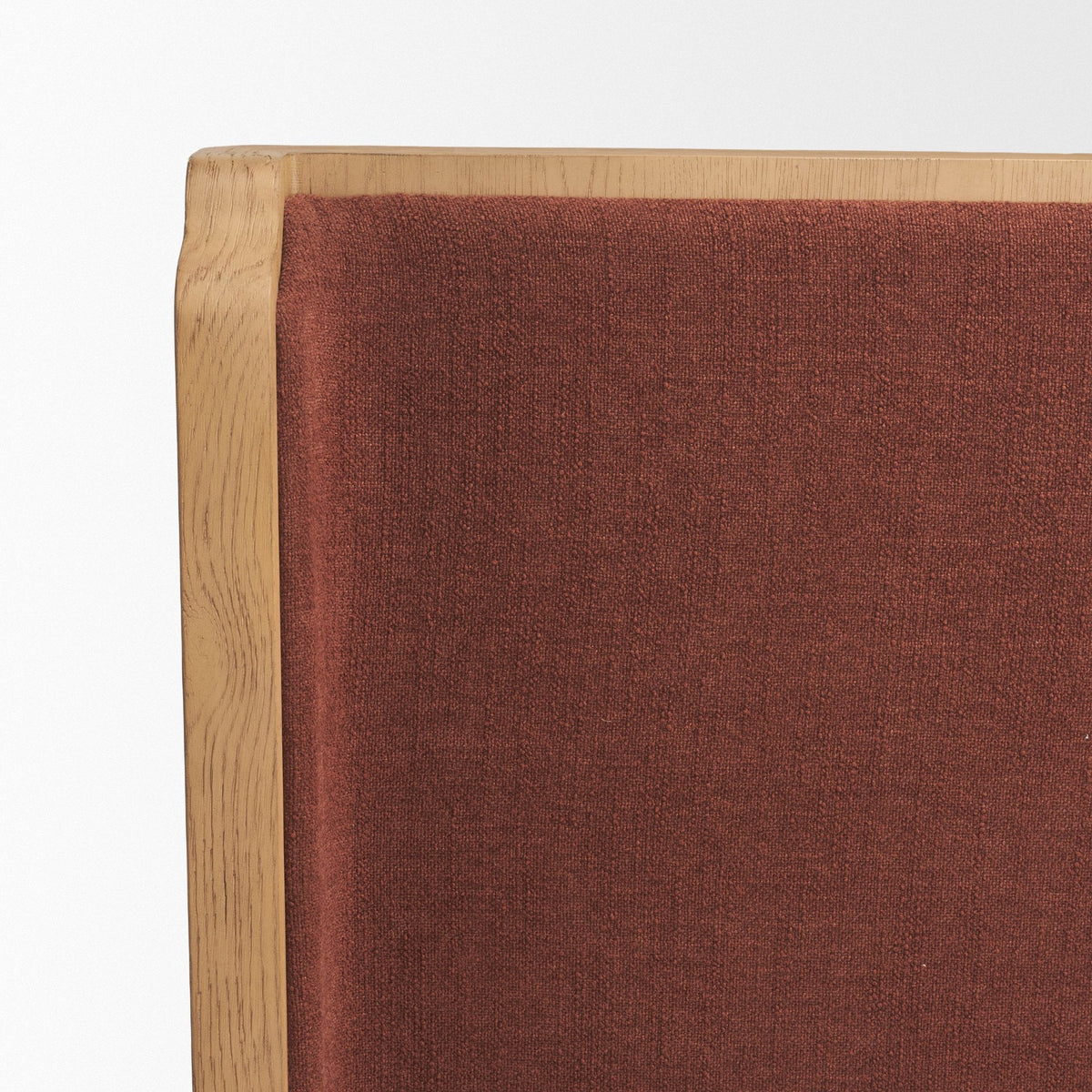 Holden King Upholstered Bedframe | Shelter Headboard | Burgundy Performance Fabric by Mercana at Eve Furniture