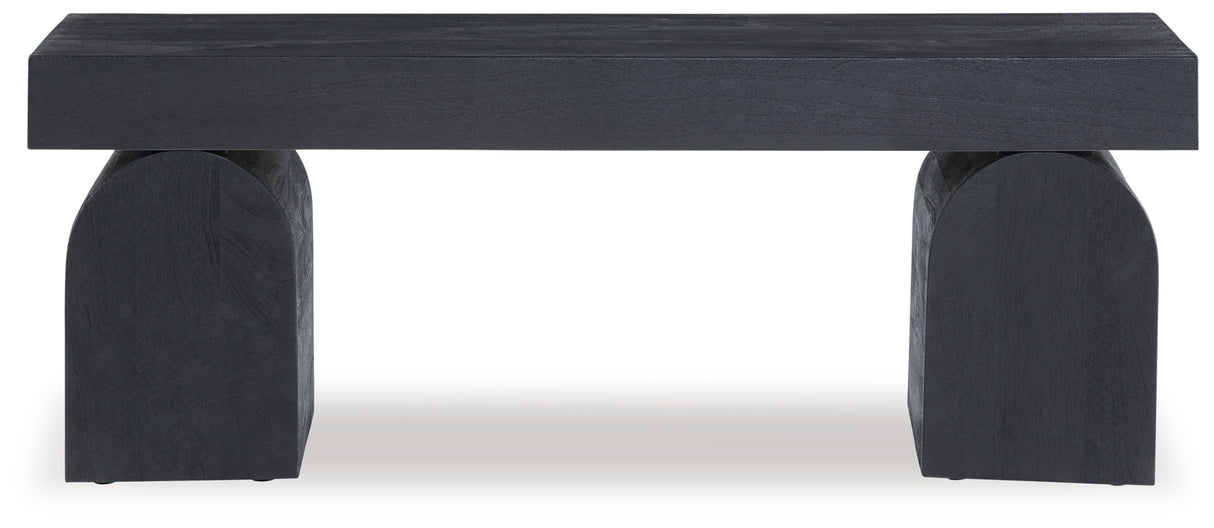 Holgrove Black Accent Bench by Ashley at Eve Furniture