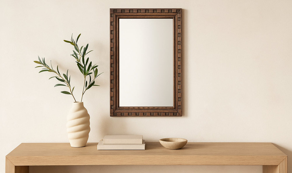 Holland Mirror Large Brown by Moe's Home at Eve Furniture