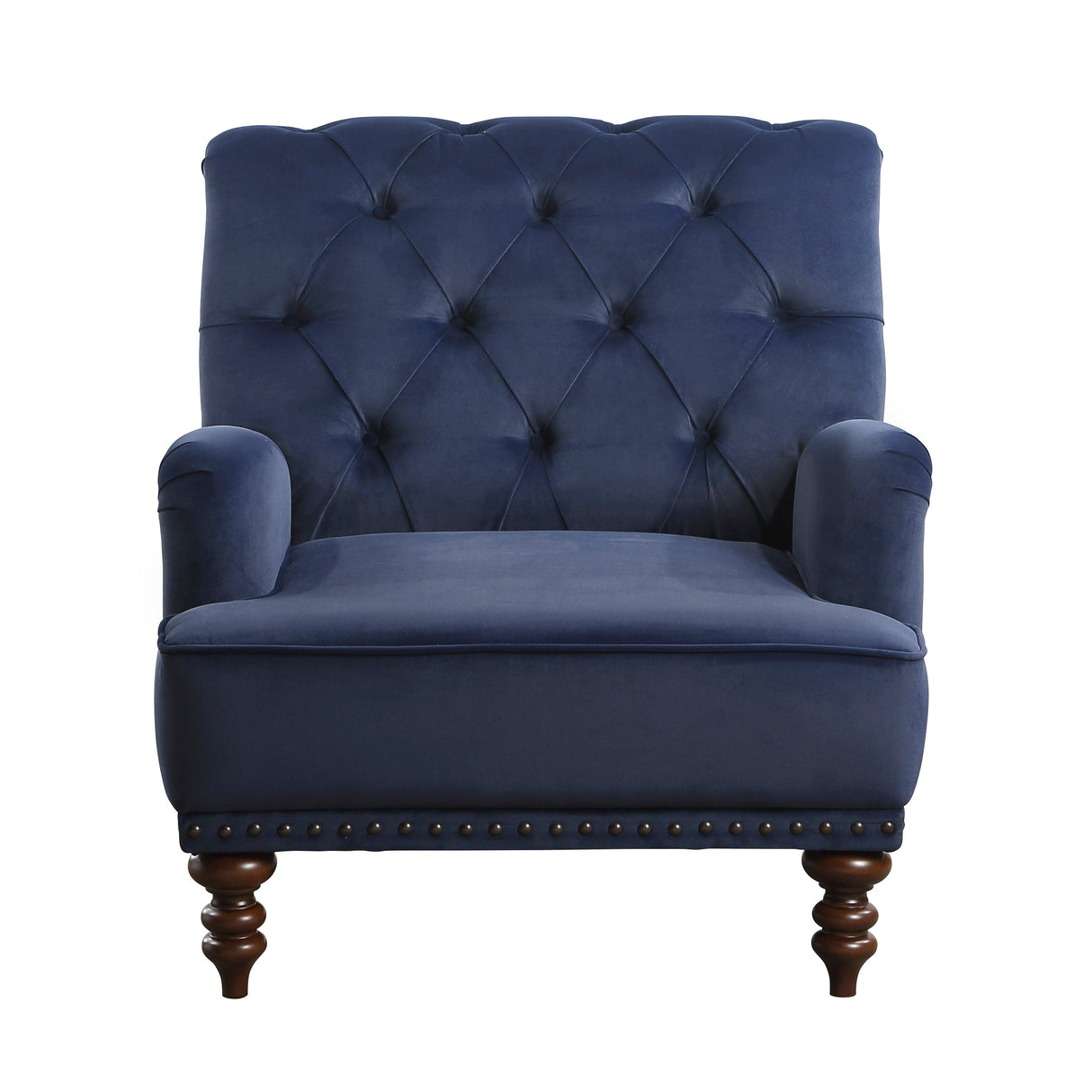 Holland Park Dark Blue Velvet Accent Chair by Homelegance at Eve Furniture