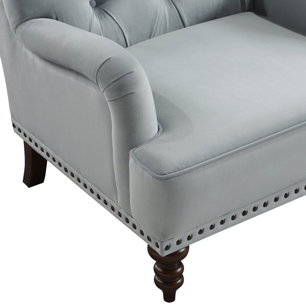 Holland Park Gray Velvet Accent Chair by Homelegance at Eve Furniture