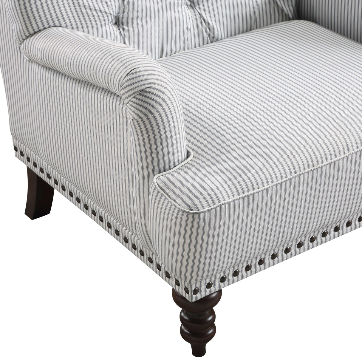 Holland Park Gray/White Accent Chair by Homelegance at Eve Furniture