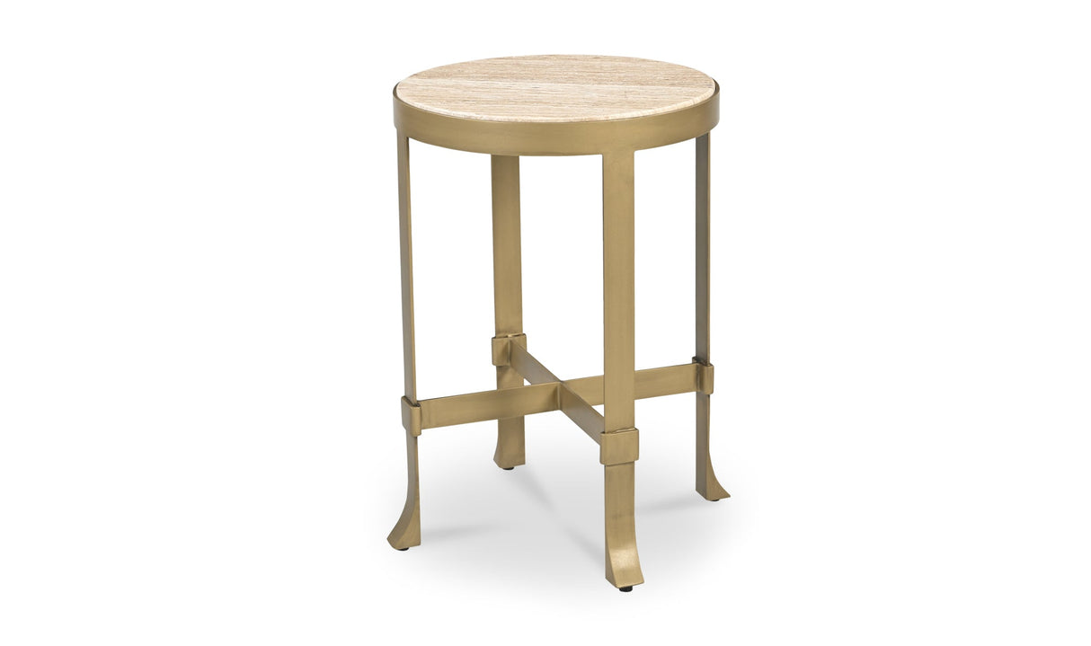 Holli Side Table Travertine by Moe's Home at Eve Furniture
