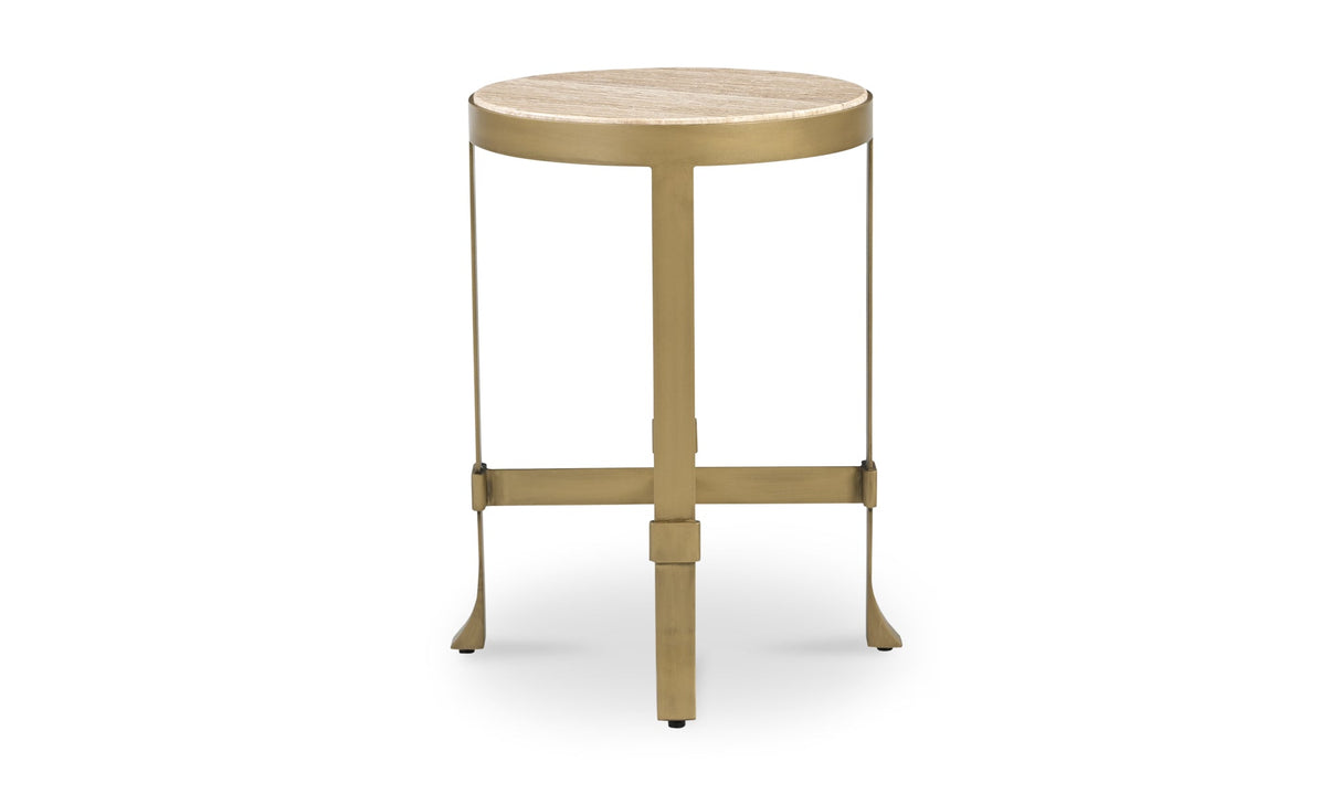 Holli Side Table Travertine by Moe's Home at Eve Furniture