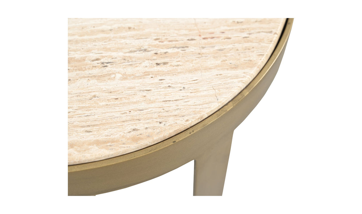 Holli Side Table Travertine by Moe's Home at Eve Furniture