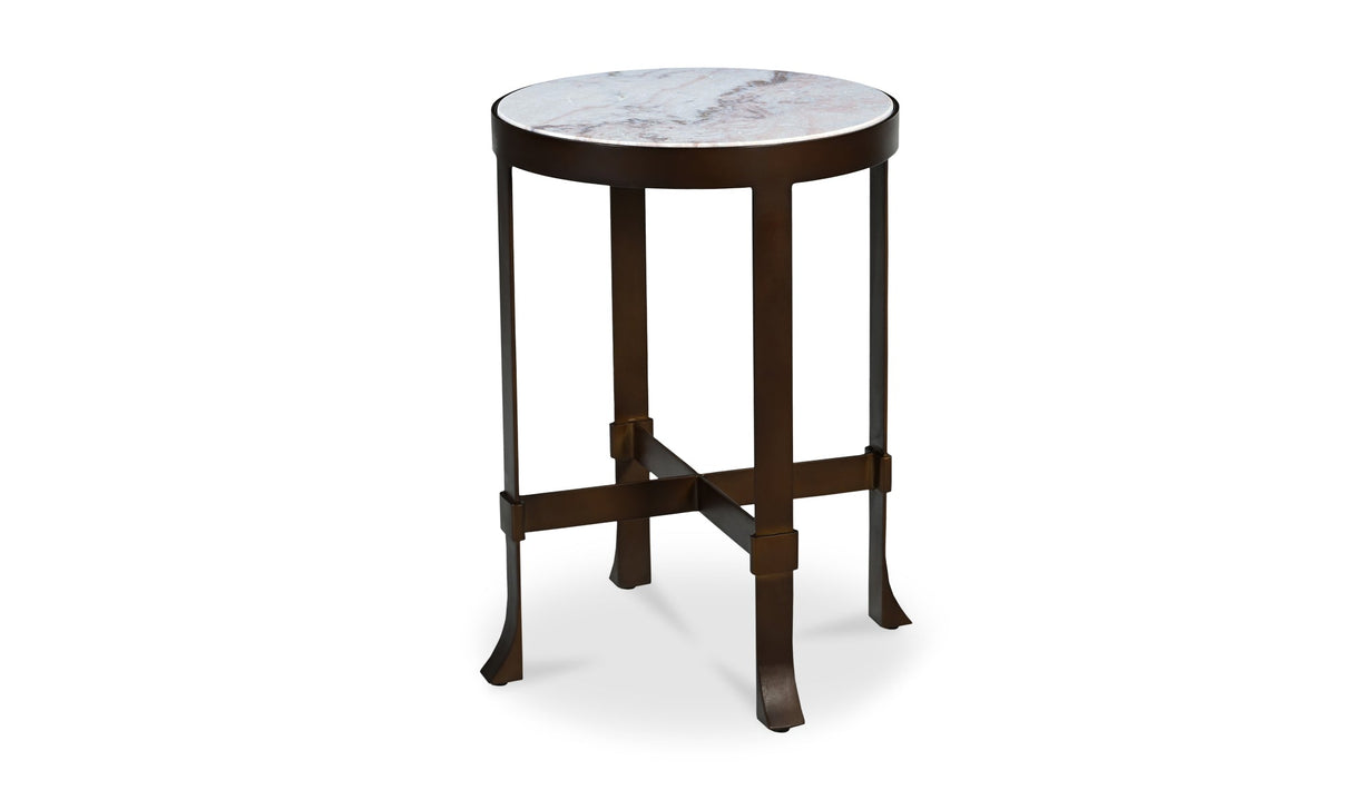Holli Side Table White Marble by Moe's Home at Eve Furniture