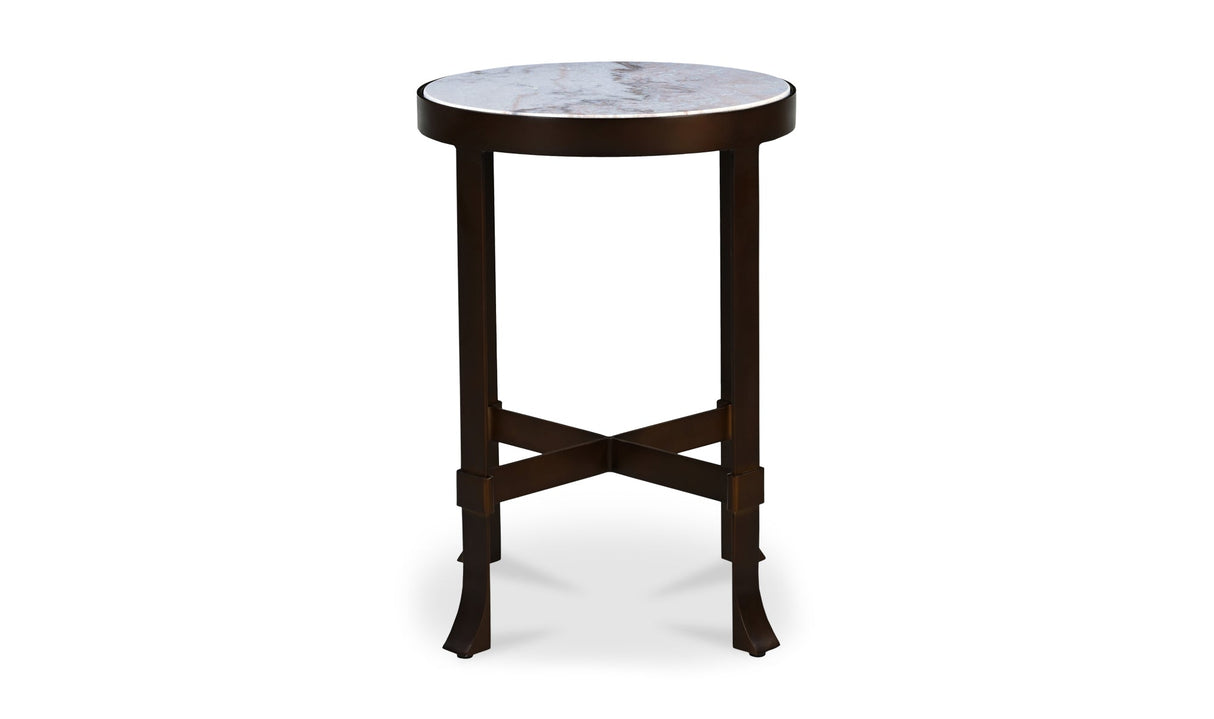 Holli Side Table White Marble by Moe's Home at Eve Furniture