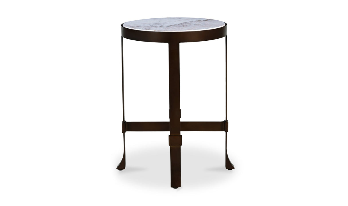 Holli Side Table White Marble by Moe's Home at Eve Furniture