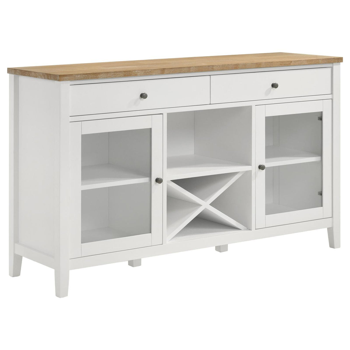 Hollis Brown and White 2-door Dining Sideboard with Drawers by Coaster at Eve Furniture