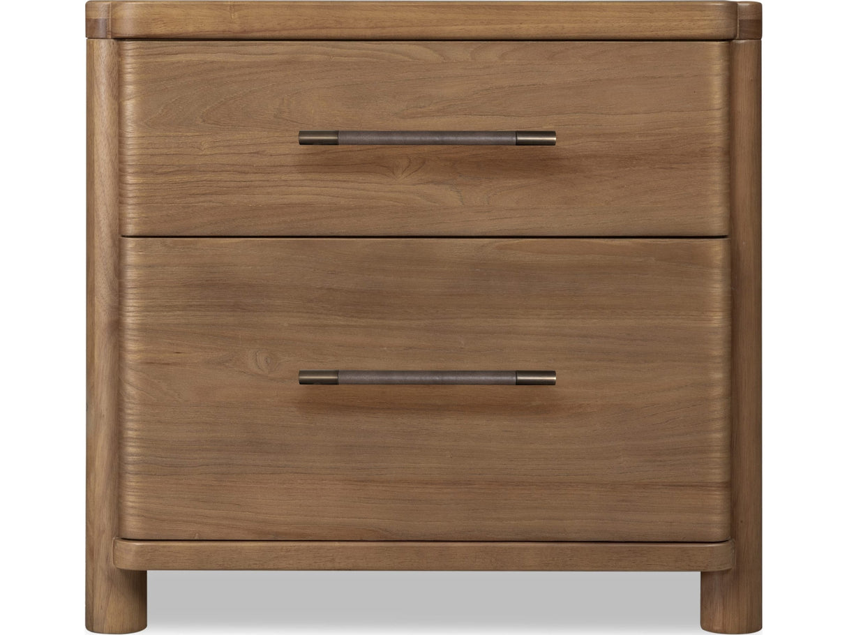 Hollis Cabin Glow Two Drawer Nightstand w/CM by Modus Furniture at Eve Furniture