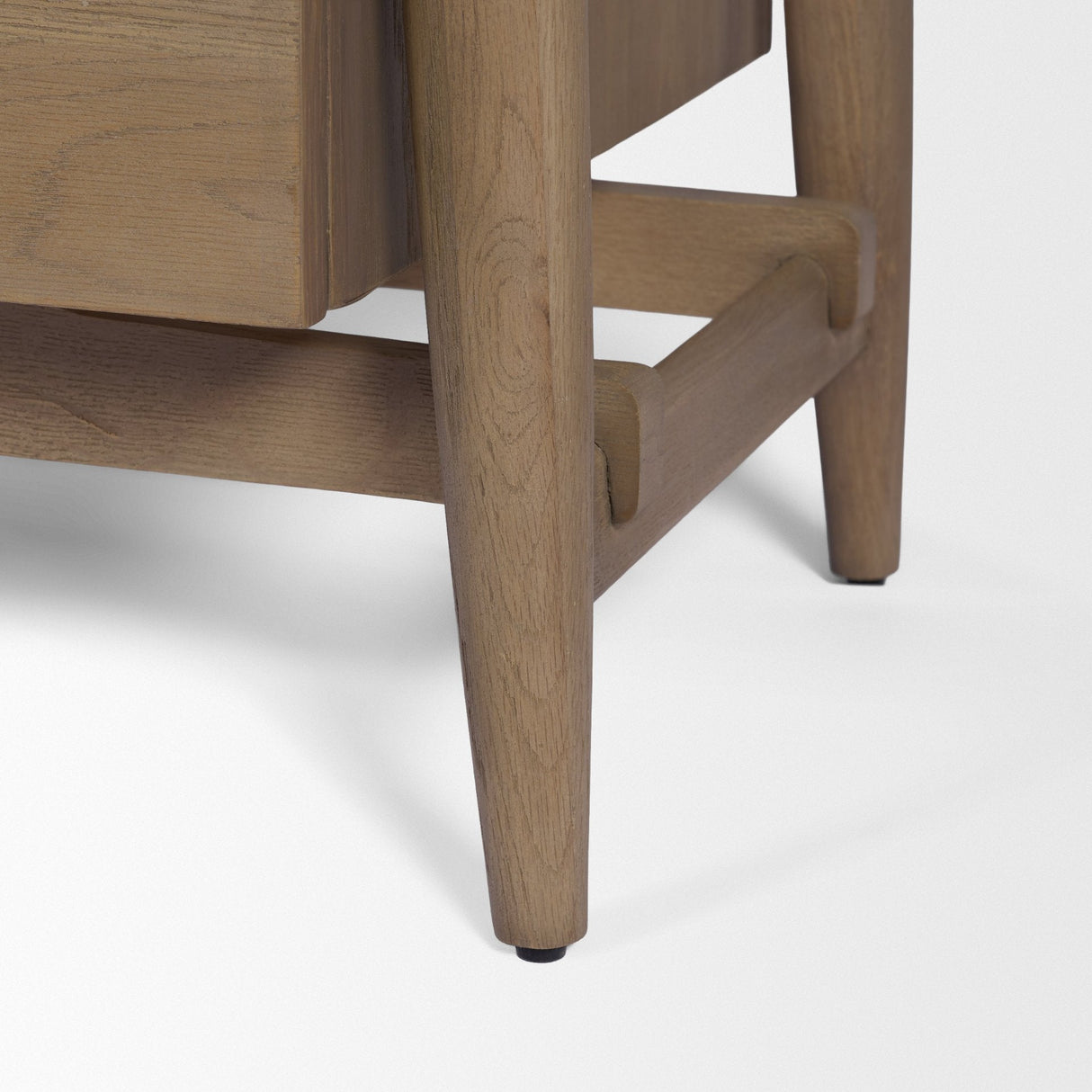 Hollis Gray-Brown Wood 3-Drawer Closed Nightstand by Mercana at Eve Furniture