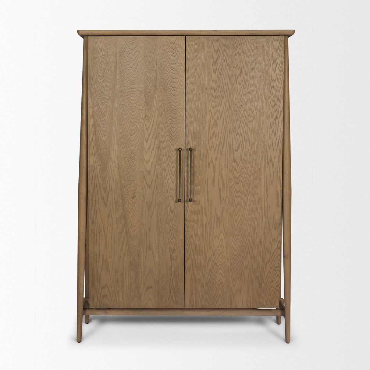 Hollis Gray-Brown Wood Curio Cabinet by Mercana at Eve Furniture