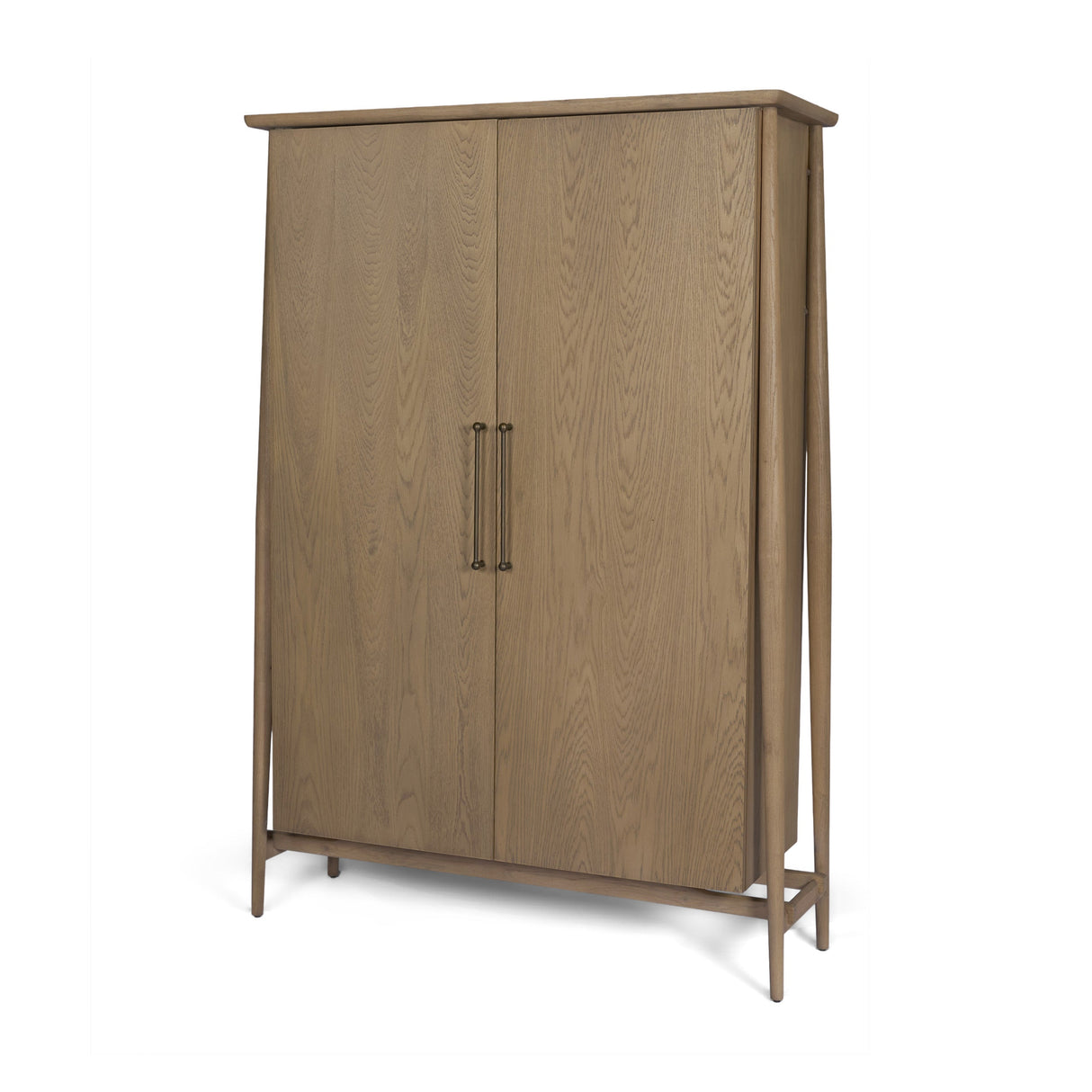 Hollis Gray-Brown Wood Curio Cabinet by Mercana at Eve Furniture