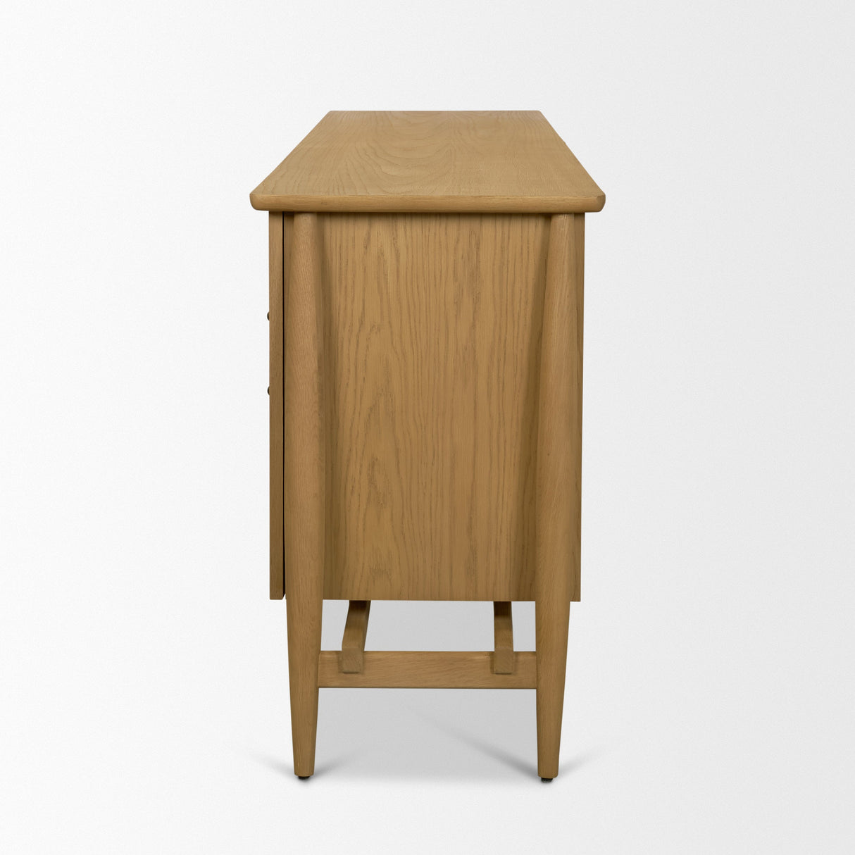 Hollis Warm Brown Wood 4-Door Closed Sideboard by Mercana at Eve Furniture