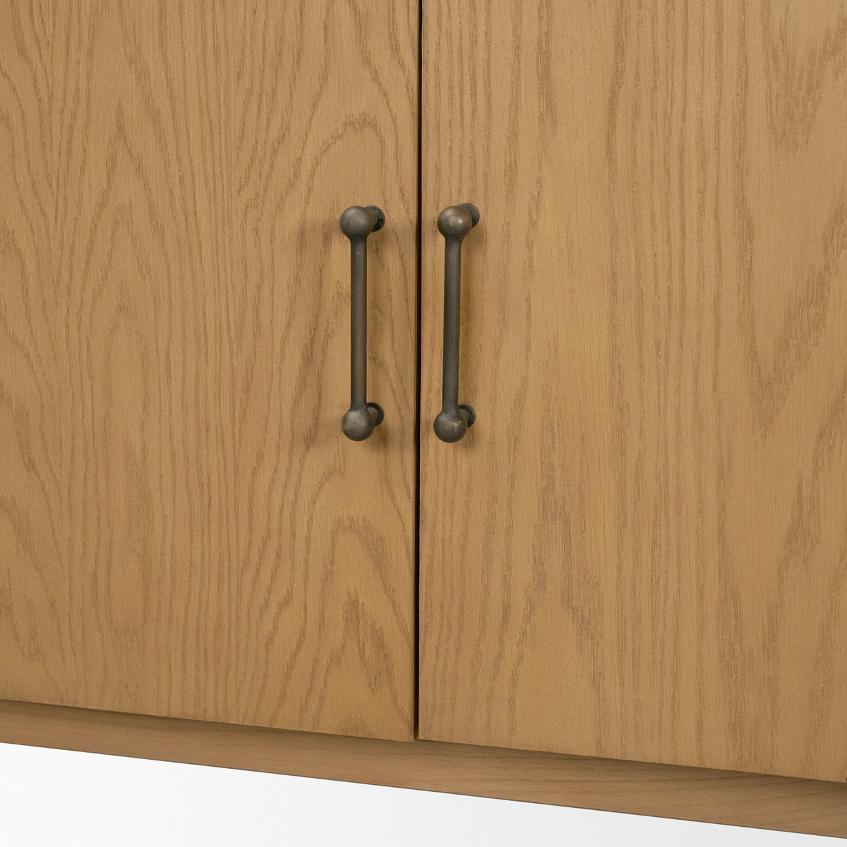 Hollis Warm Brown Wood 4-Door Closed Sideboard by Mercana at Eve Furniture