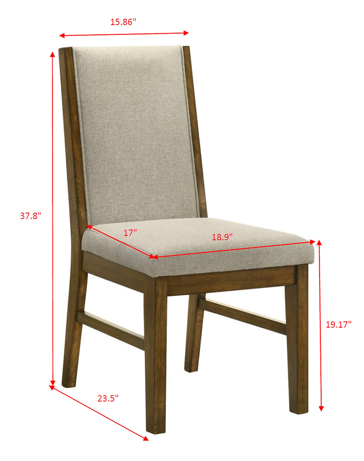 Hollister Brown Dining Chair, Set of 2 by Crown Mark at Eve Furniture