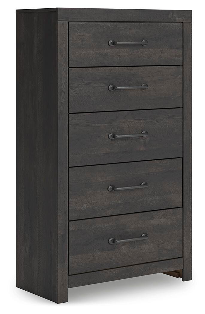 Hollivern Dark Gray Chest of Drawers by Ashley at Eve Furniture