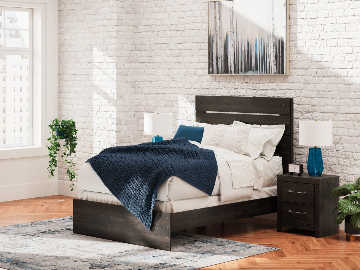 Hollivern Dark Gray Full Panel Bed by Ashley at Eve Furniture