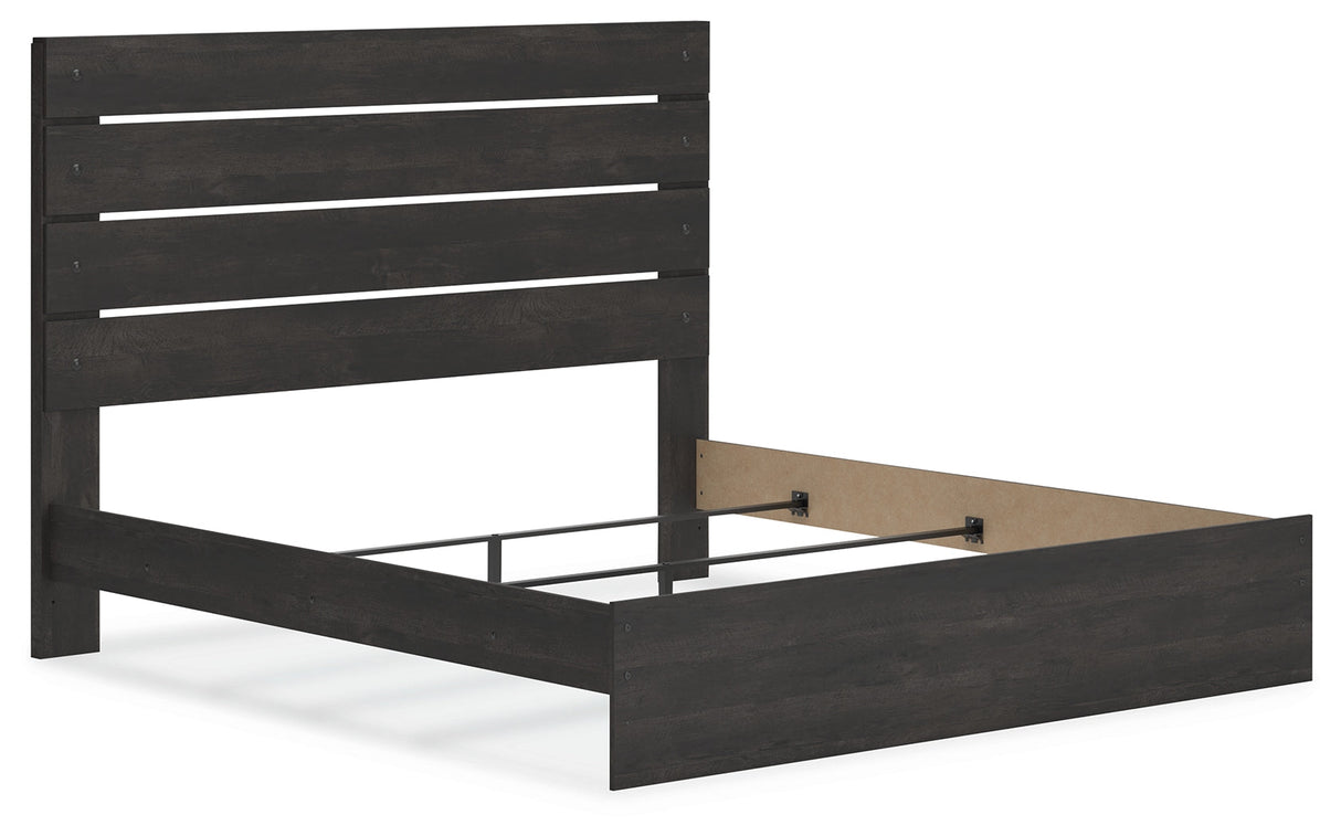 Hollivern Dark Gray King Panel Bed by Ashley at Eve Furniture