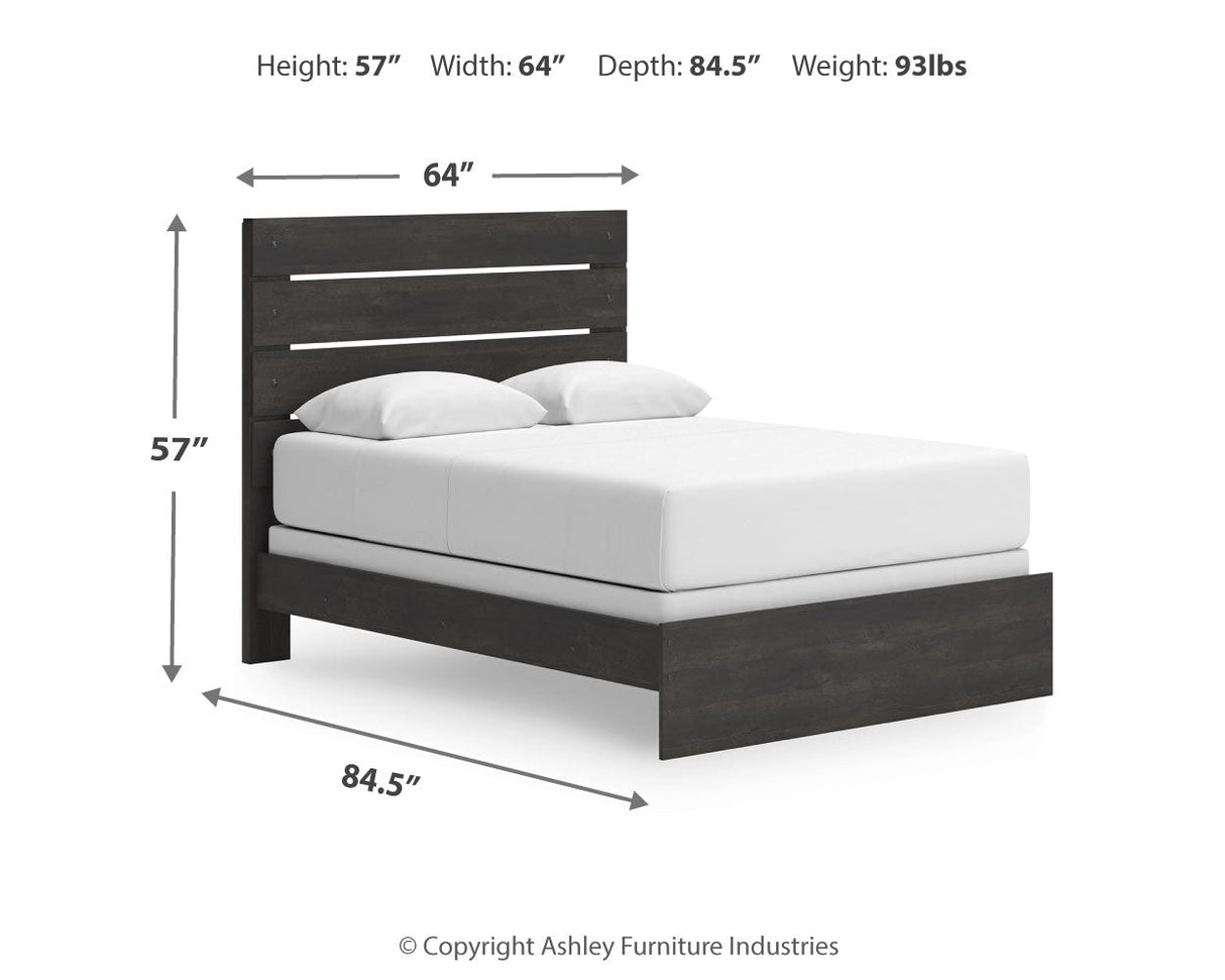 Hollivern Dark Gray Queen Panel Bed by Ashley at Eve Furniture