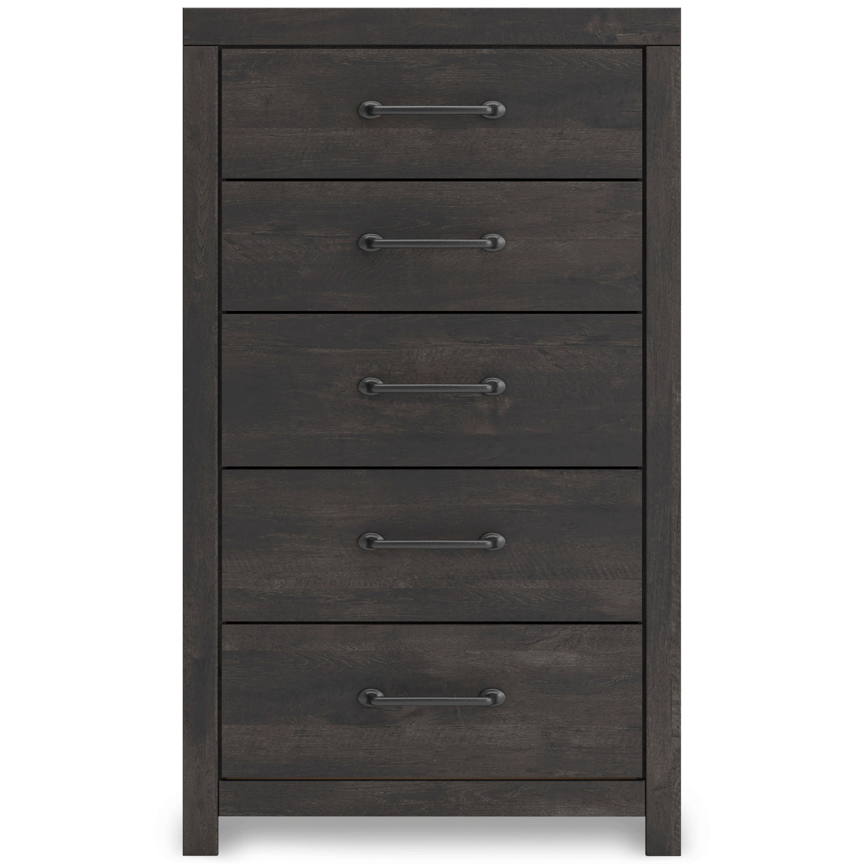 Hollivern Dark Gray Storage Panel Bedroom Set with 2 One-Side Drawers by Ashley at Eve Furniture