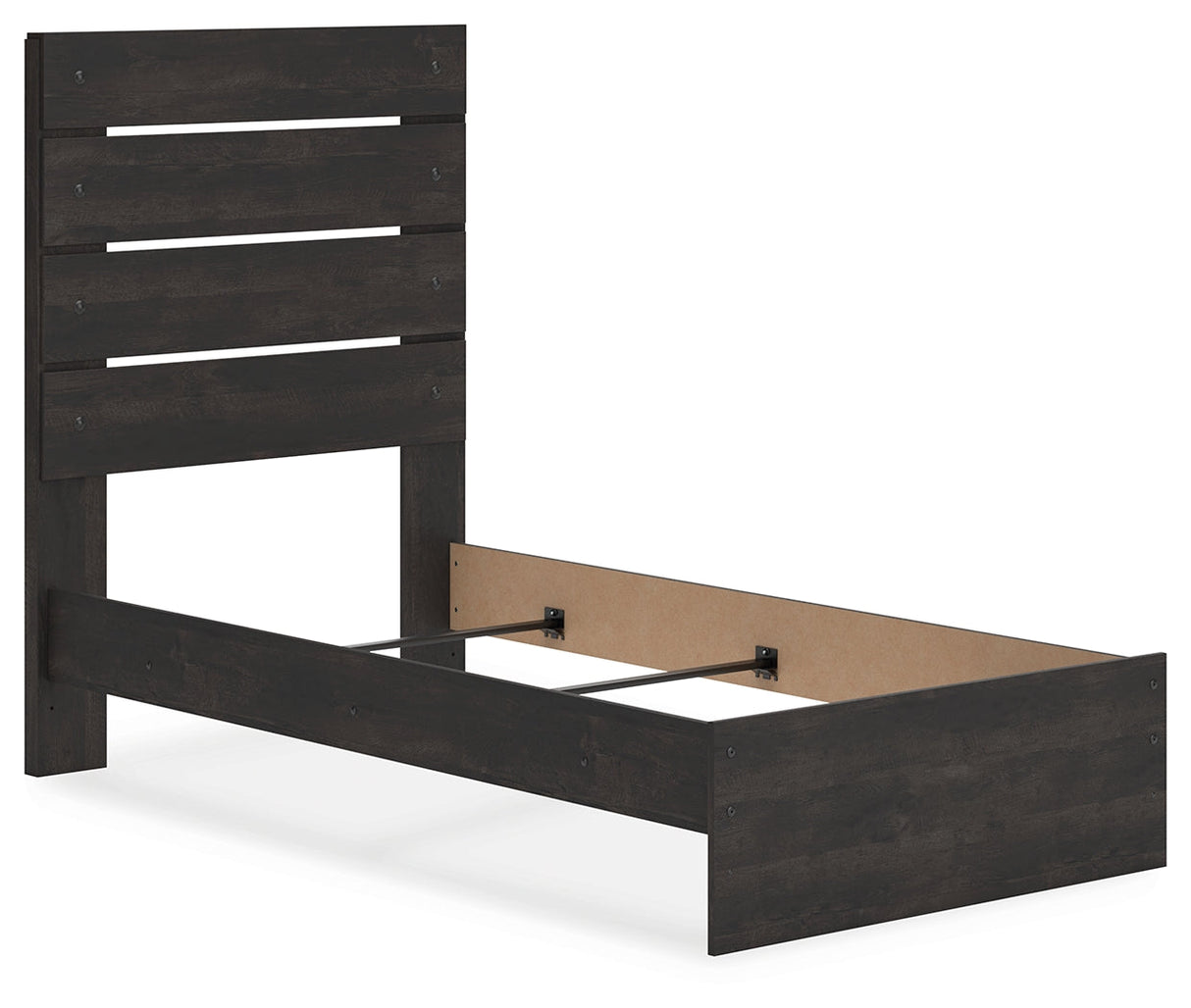 Hollivern Dark Gray Twin Panel Bed by Ashley at Eve Furniture