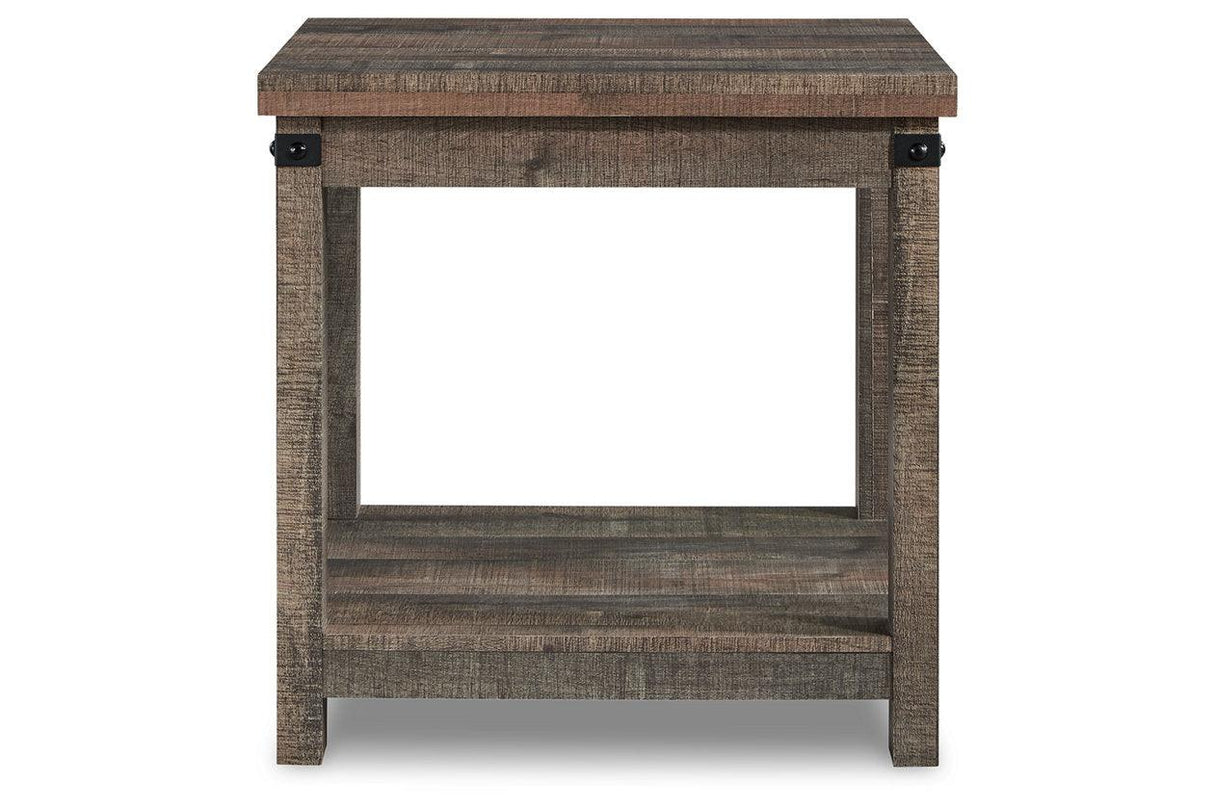 Hollum Rustic Brown End Table by Ashley at Eve Furniture