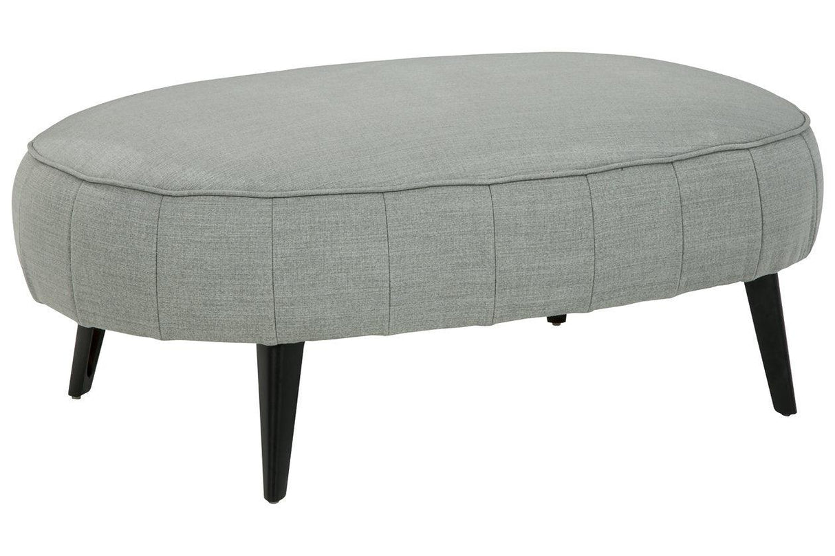 Hollyann Gray Oversized Accent Ottoman by Ashley at Eve Furniture
