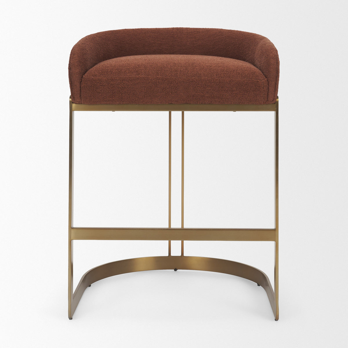 Hollyfield Backless 28.7in Seat Bar Stool | Burgundy Fabric w/ Metal by Mercana at Eve Furniture