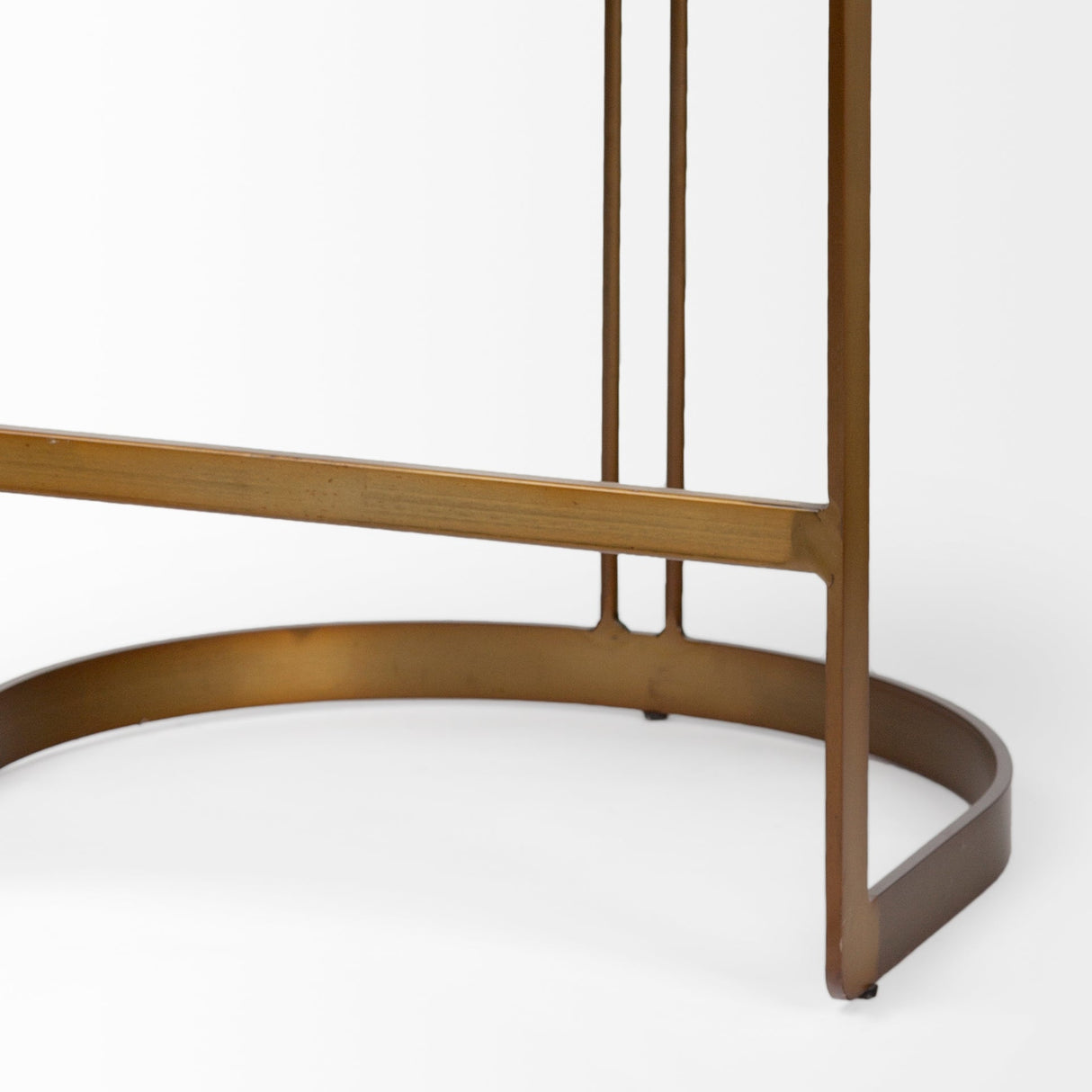 Hollyfield II Black Leather Seat Gold Metal Base Counter Stool by Mercana at Eve Furniture